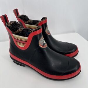 Pendleton Womens National Park Acadia Black Red Rain Boot Size 10 Colorful